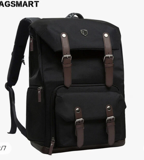 BAGSMART  Backpack Canvas&Leather Retro Camera Bag NATIONAL GEOGRAPHIC - Image 1 of 4