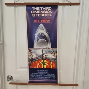 VINTAGE Original 1980s Jaws 3d Insert Poster Bright Vibrant Colors Litho USA  - Picture 1 of 11