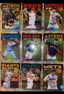 SILVER CHROME TOPPS 2021 CARD LOT 1986 THROWBACKS PICK YOUR CARD !!! - Image 1 of 4