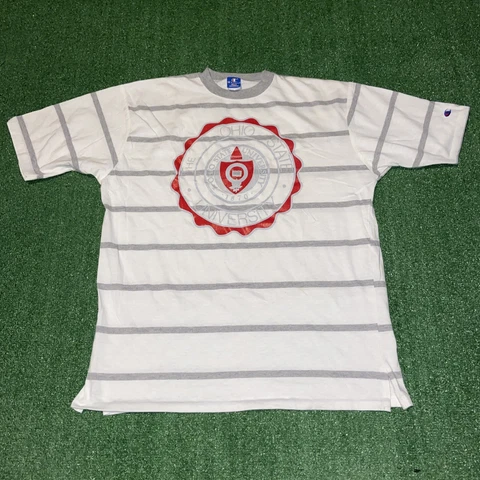 Vintage 90s Champion Ohio State Buckeyes Casual Graphic Shirt - Mens Large L Cover
