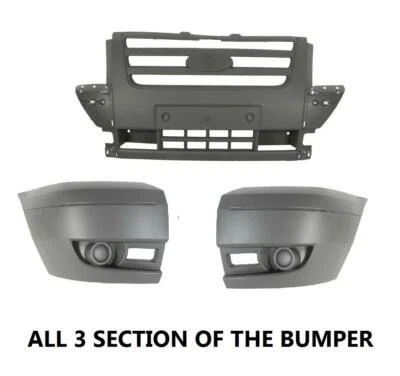 FORD TRANSIT FRONT BUMPER MK7 2006 - 2014 COMPLETE ALL 3 SECTIONS OEM QUALITY - Image 1 of 4