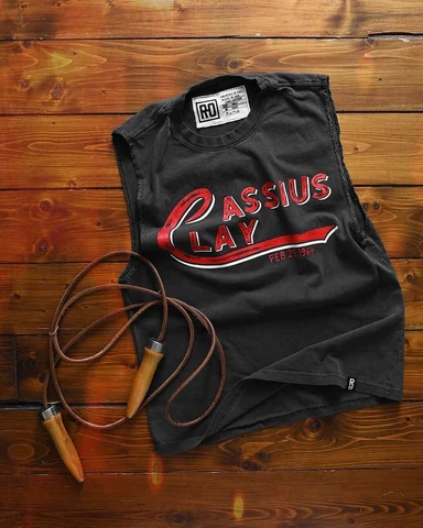ROOTS OF FIGHT CASSIUS CLAY MUSCLE TEE, SIZE M. SIZE SOLD OUT Cover