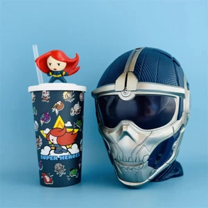Marvel Movie Black Widow Taskmaster Helmet Popcorn Bucket 85oz Topper Cup 650ml - Bild 1 von 6