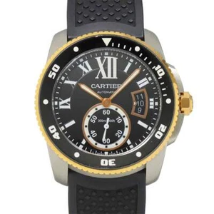 Cartier Calibre de cartier diver W7100055 Black Dial 750 PG Mens 90286006 - Picture 1 of 7
