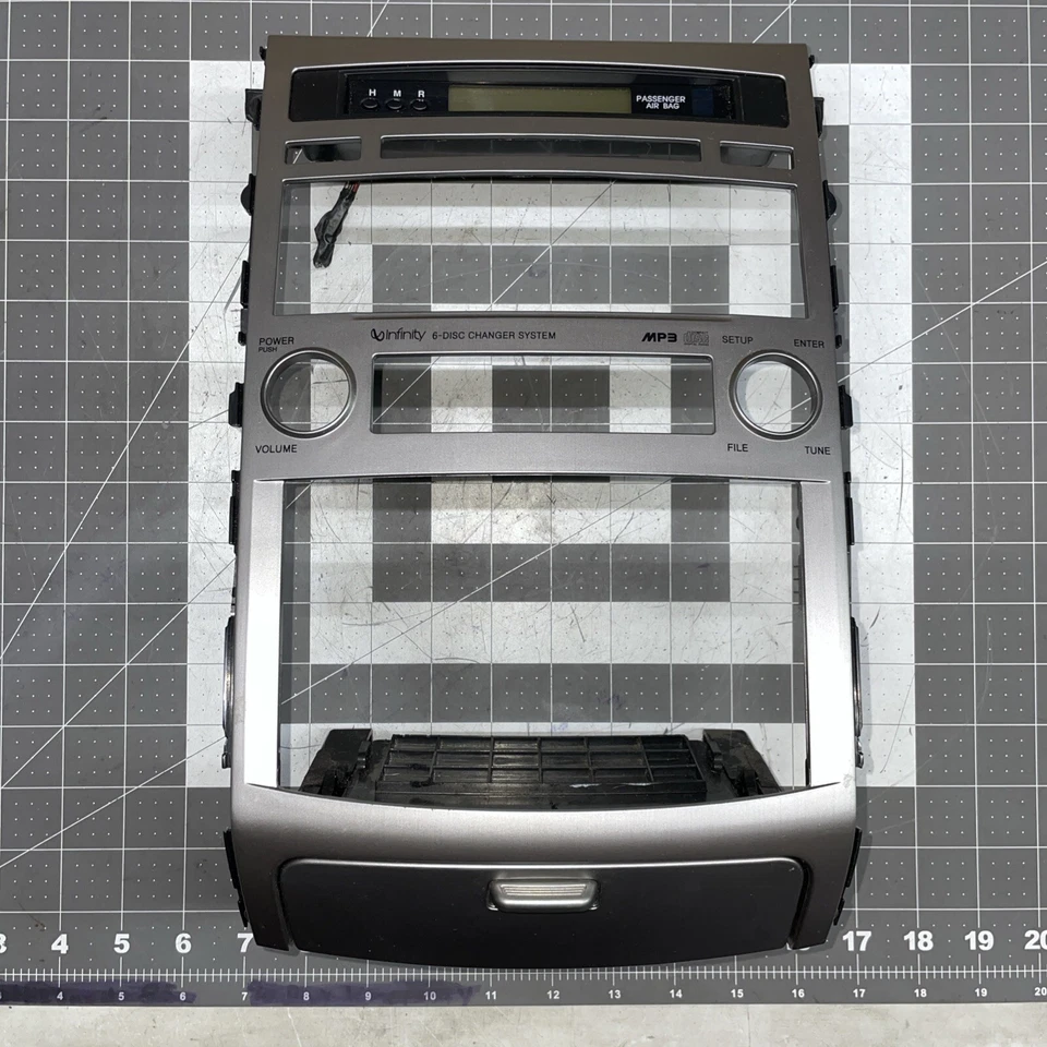 Hyundai Veracruz 2007 2012 tablero bisel central moldura 94510-3J100 fabricante de equipos originales con reloj plateado Foto 1 de 4