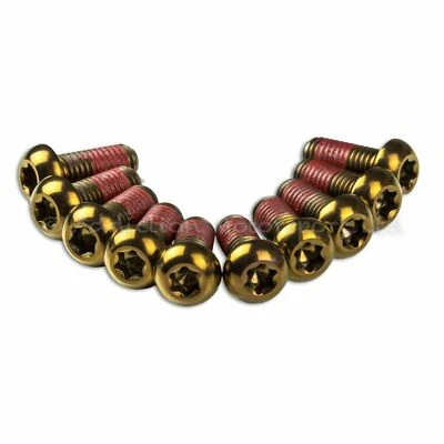 10x MV Agusta Rivale 800 Bronze Titanium Front Disc Rotor Bolt Screws — 第 1/2 张图片