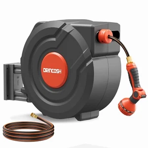 3rd Generation Retractable Garden Hose Reel 100ft Wall Mounted Garden Hose Reel - Picture 1 of 7