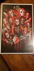 Jason Voorhees Freitag der 13. - Print-Horrorfilme Slasher Jason 6 SIGNATUREN! - Bild 1 von 7