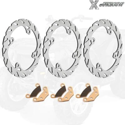 Front Rear Brake Disc Rotors Pads for Polaris Sportsman 550 850 XP EFI 4x4 09-13 - Image 1 of 4