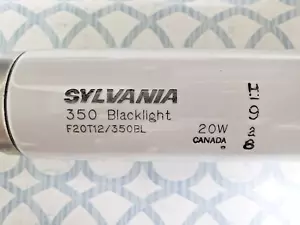 SYLVANIA 350 BLACKLIGHT F20T12/350BL 20W 24 INCH - Picture 1 of 4