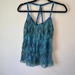 VTG Rue 21 Lace Size Small Tiered Fairycore Y2K Babydoll Coquette Romantic READ - Picture 1 of 9