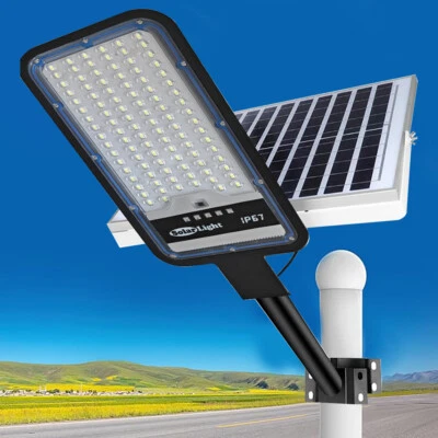 Commercial Solar Street Lights Outdoor Dusk-to-Dawn Solar High Bright Aluminum - Image 1 of 4