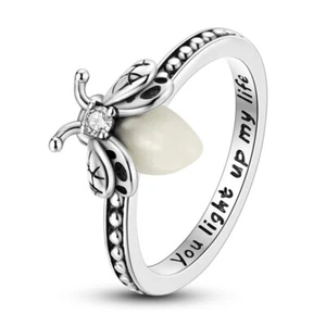 MULA Original Luminous Firefly Finger Ring CZ Women Jewelry 925 Silver Plated - Picture 1 of 12