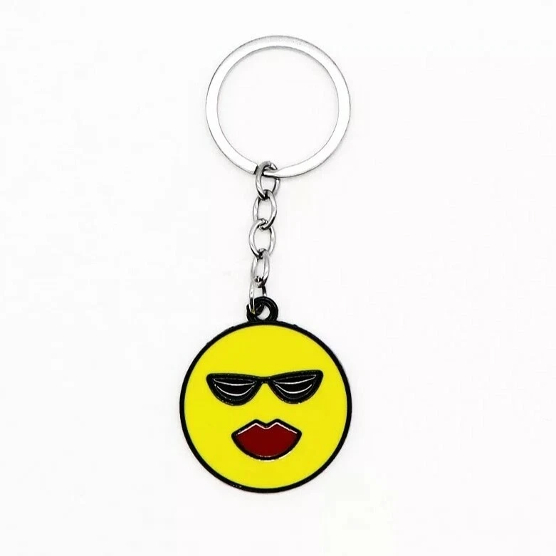 PORTACHIAVI EMOTICON EMOJI FACCINA IDEA REGALO DIVERTENTE ACCESSORI - Immagine 1 di 1