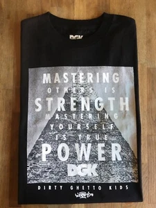 DGK “ Mastering Yourself ” Black T-Shirt M Dirty Ghetto Kids Skt Deadstock - Picture 1 of 7