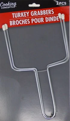 New Cooking Concepts Stainless Steel Turkey Grabber with Safety Storage Tips  - Image 1 of 2