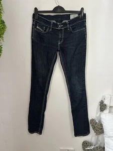DieselJeans Slim Straight Dark Blue Denim Stretch Low Waist Livy W28 L32 - Picture 1 of 10