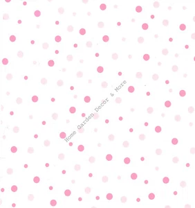 Pink Polka Dot Dottie Circles Vinyl Contact Paper Shelf Drawer Liner Peel Stick - Picture 1 of 2