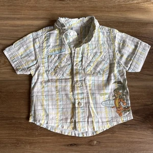 Y2K Disney Winnie Puuh Babykleidung Junge Größe 3-6 M Knopfleiste Hemd bestickt - Bild 1 von 12