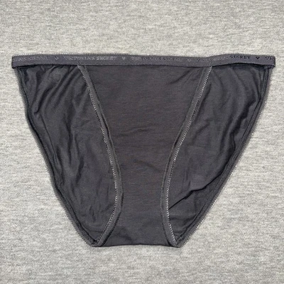 NUEVO CON ETIQUETAS Victoria’s Secret Vintage Algodón Logo Picot Ribete Tanga Bikini Bragas MED Foto 1 de 4