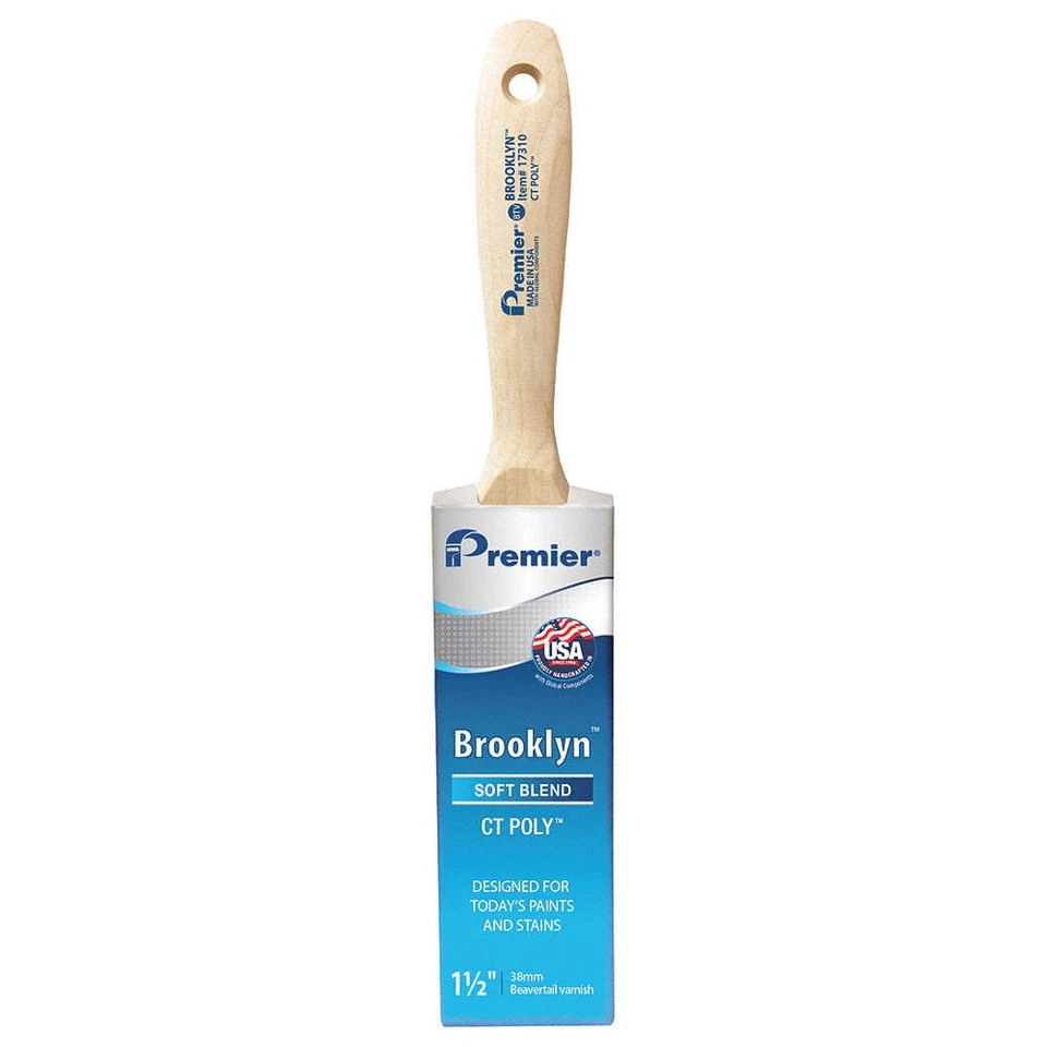 Escova PREMIER 17310, 1,5", faixa plana, poliéster, 2 11/16" L 55YE04 - Imagem 1 de 1