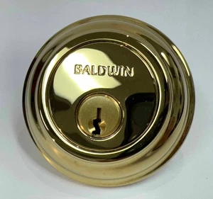 Baldwin SC.TRD traditioneller runder Einzylinder gleichschließend poliertes Messing LESEN - Bild 1 von 12