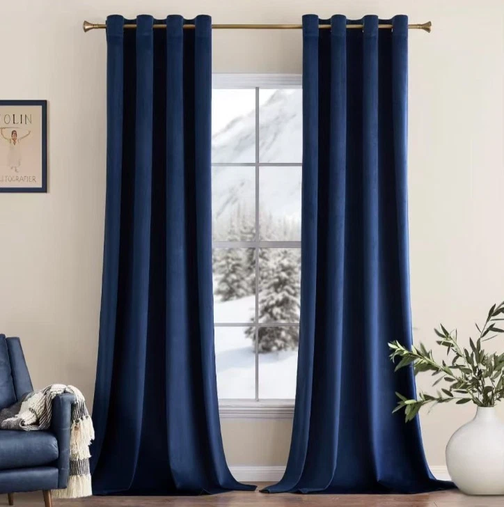 TENDA IN VELLUTO TERMICHE  OSCURANTI RESISTENTE E MORBIDO 140x280 CM 12 COLORI - Image 1 of 1