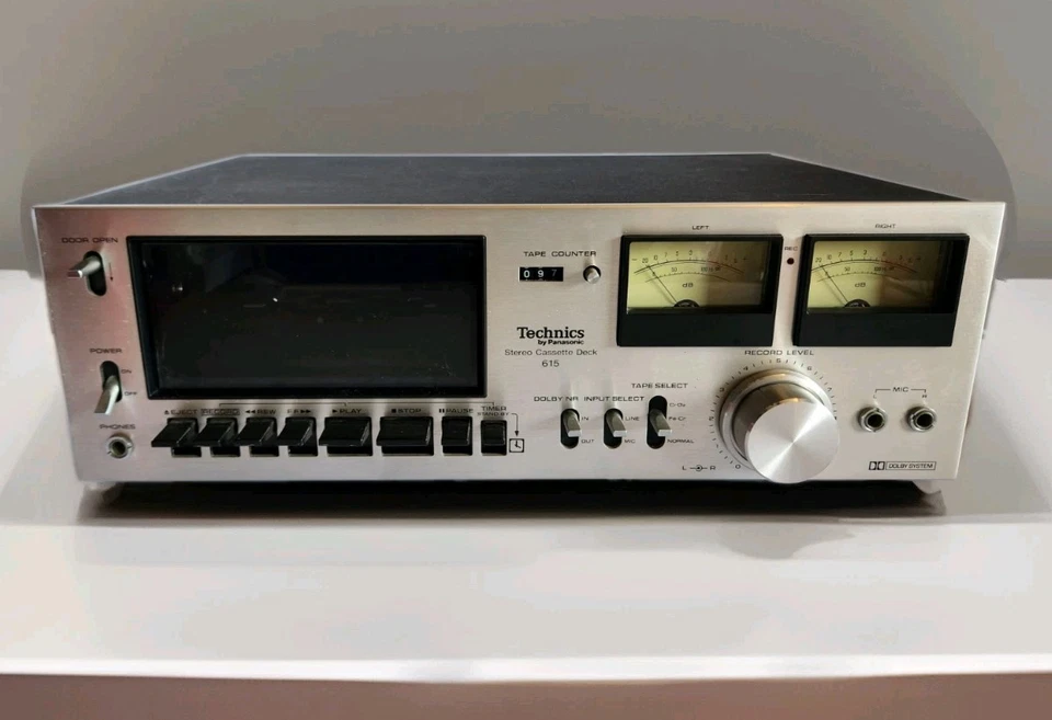 Cassette estéreo Technics vintage 615 probado en EE. UU. ++ VER DESCRIPCIÓN  Foto 1 de 4