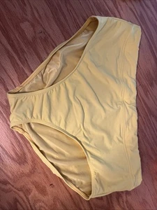 Lands End Swim Bottom 18 Yellow Pool Bathing Suit Bikini High Waist Comfort - Picture 1 of 3