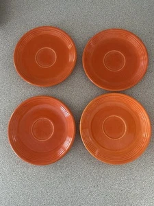 Vintage Lot Of 4 Orange FIESTAWARE 6.25” Saucers In ExCond - Picture 1 of 6