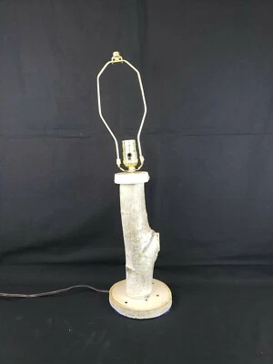 Handmade Real Birch Bark Wood Log Table Lamp Rustic Cabin Cottage Decor 23.5"H - Image 1 of 4