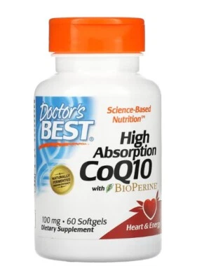 Doctor's Best Hoch absorbierbares CoQ10 mit BioPerine, 60 Weichkapseln