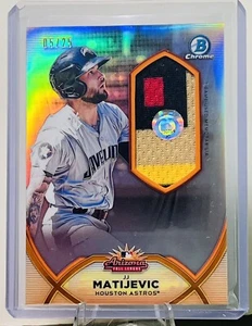 2020 Bowman Chrome JJ Matijevic Fall League Game Worn Patch SP /25 Astros - Picture 1 of 2