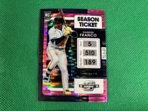 2022 Panini Chronicles Contenders Optic Pink Pulsar #1 Wander Franco Rays