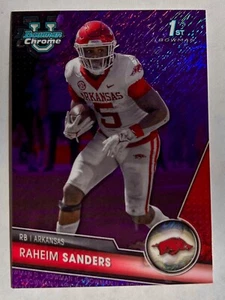2023 Bowman University Chrome #24 Raheim Sanders Purple Shimmer Refractor - Picture 1 of 2