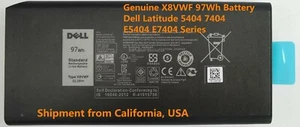 Genuine 4XKN5 X8VW Battery For Latitude 5404 5414 7404 7414 Rugged Extreme XRJDF - Picture 1 of 5