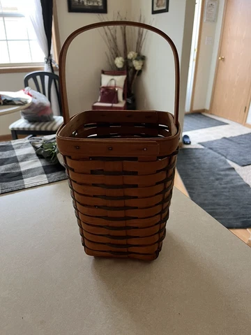 Longaberger Basket 1996 9 " Tall + Stationary Handle - No Liner, Multiple Uses Cover