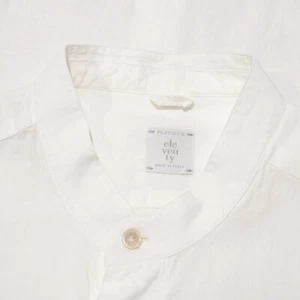 Eleventy Platinum NWOT Casual Button Down Shirt Size XXL in White Cotton/Linen - Picture 1 of 9