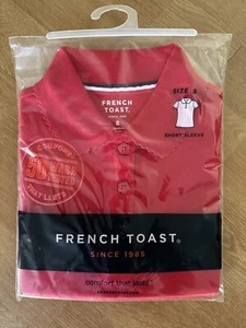 NEW Girls Uniform Short Sleeve Polo French Toast Size 8 Detailed Collar And NEW - Picture 1 of 7