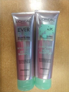 2 Pack: L'Oreal Ever Pure Scalp Care + Detox Sulfate-Free Shampoo W2D - Picture 1 of 3