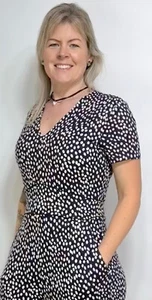 HOBBS Simmy Jumpsuit Short Slv Jersey Print Pockets Wide Leg Crop(A220)RRP£110 - Picture 1 of 14