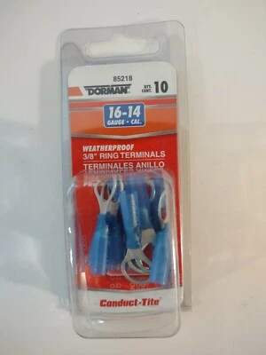 Dorman 85218 16-14 Gauge Ring Waterproof Terminal 3/8 In Blue ring - Image 1 of 2