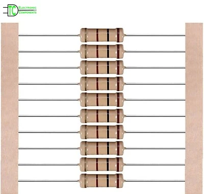 1W Carbon film resistors 5% Full Range available 0.1 to 4.7M ohm Full E24 Series - Image 1 of 4