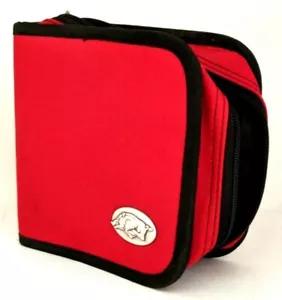 Arkansas Razorbacks CD DVD Binder Case Holder Wallet - Picture 1 of 4