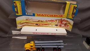 MATCHBOX LESNEY KING SIZE K10 YELLOW PIPE TRUCK EXCELLENT CONDITION BOXED - Picture 1 of 17