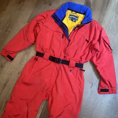 Obermeyer Ski Suit One Piece Snowsuit Snow Bib Snowboard Vintage Red Womens 14 - Image 1 of 4