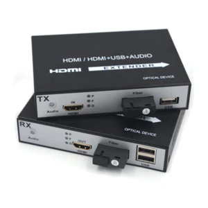 HDMI Extender Over Fiber Optic Cable 20Km,KVM Switch SC Optical Fiber Extension - Afbeelding 1 van 34
