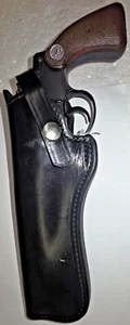 Smith & Wesson B22-46 Black Leather Lined LH Holster Colt 6" Python Trooper NOS - Picture 1 of 14