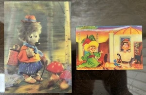 Sehr seltene 2 Stück 3D Stereo Lentikular Sowjetunion Kalender UdSSR, 1988er - Bild 1 von 8