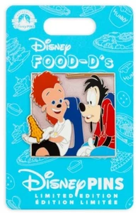 Pin's Disney Store Max et Bobby Food-D's édition limitée ~ Neuf dans son emballage - Photo 1/3